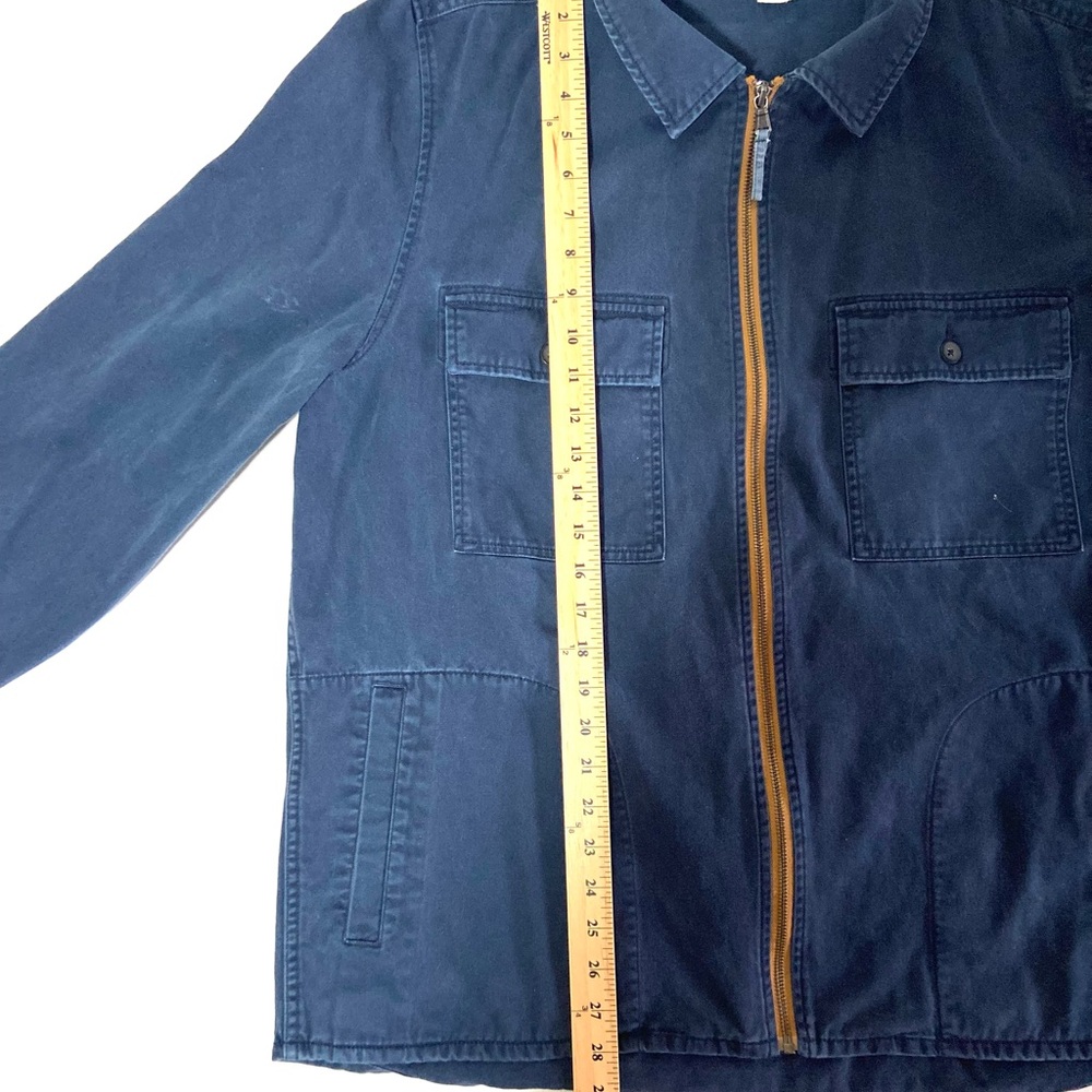 Carbon2Cobalt Men's XL Denim Jacket Blue Jean. Full Zipper 100% Cotton - Picture 11 of 16